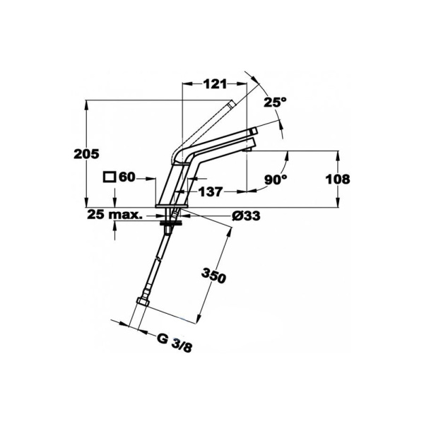 Смеситель однорычажный для раковины Teka Icon 333460200