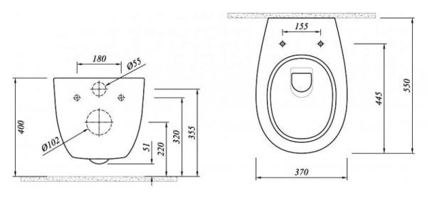 Крышка-сиденье Cezares Spirit CZR-630-SC