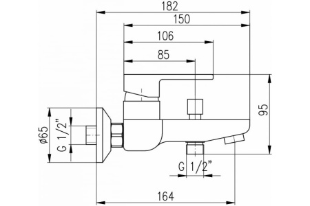 Смеситель для ванны Rav Slezak Vltava VT454.5CMAT