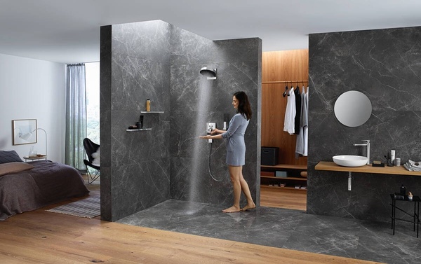 Верхний душ с кронштейном Hansgrohe Rainfinity 250 1jet 26226000 хром