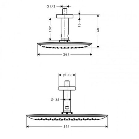 Верхний душ Hansgrohe PuraVida Air 26603000