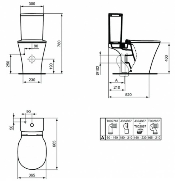 Бачок для унитаза Ideal Standard Connect Air Cube E073401 Бачок для унитаза Ideal Standard Connect Air Cube E073401