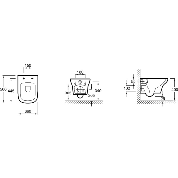 Комплект унитаза с инсталляцией Jacob Delafon Vox E21772RU-00