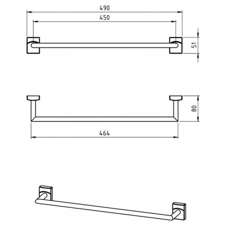 Полотенцедержатель Novaservis Metalia 12 0227.0