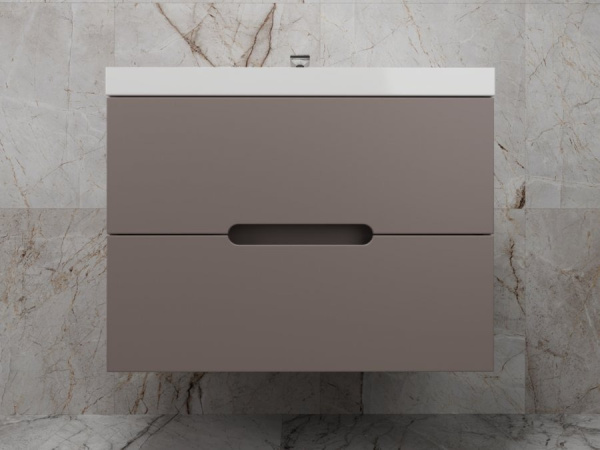 Тумба без раковины подвесная 80 см Style Line Матис ЛС-00002298 тауп матовый