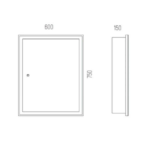 Зеркальный шкаф (60х75) Corozo Толедо 60 SD-00001392