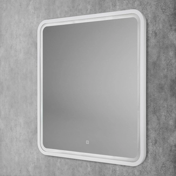 Зеркало с подсветкой Art&Max GENOVA AM-Gen-800-800-DS-F-White сенсорным выключателем