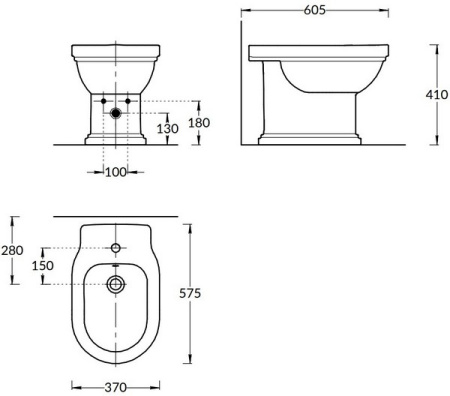 Биде напольное Kerama Marazzi Pompei PO.bidet.01