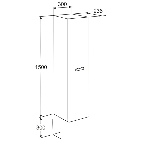 Пенал Roca Victoria Nord ZRU9000026 белый глянец