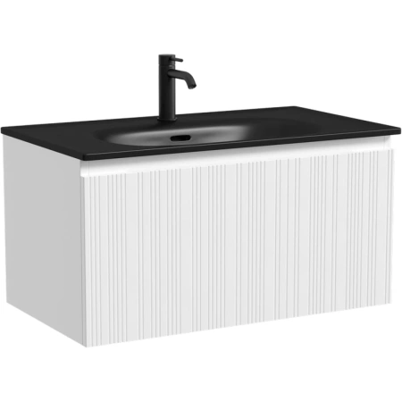 Тумба без раковины подвесная Sancos Code CD80W белый глянец