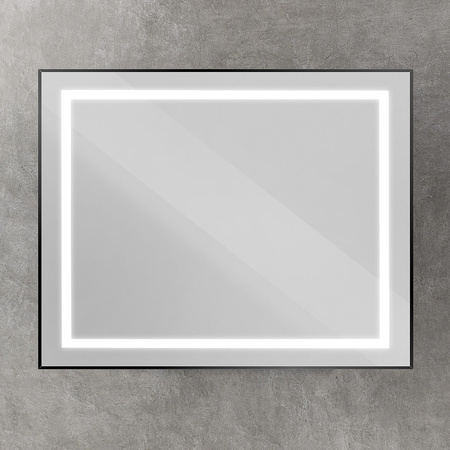 Зеркало (100х80) BelBagno Kraft  SPC-KRAFT-1000-800-SENS-NERO с подсветкой