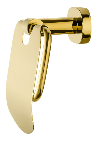 Держатель для туалетной бумаги с крышкой WONZON & WOGHAND FIRST, глянцевое золото WW-8426-LG