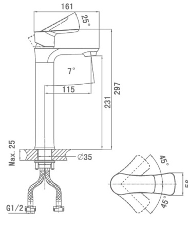 Смеситель для раковины D&K DA1252001
