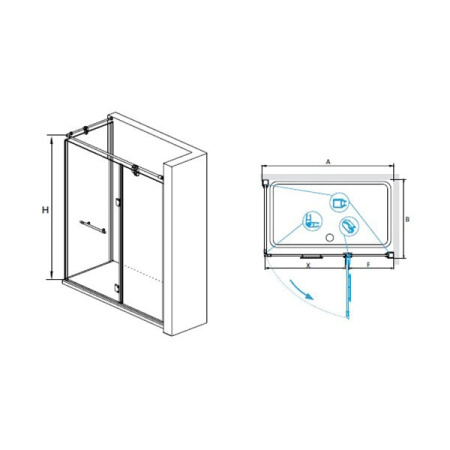 Душевой угол RGW VI-41 02044180-18 (100х80 см)