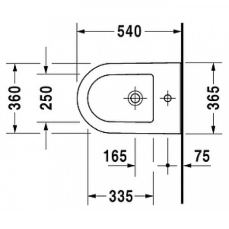 Биде подвесное Duravit 2249150000