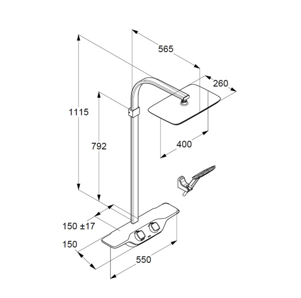 Душевая система Kludi Cockpit 8020091-00 Душевая система Kludi Cockpit 8020091-00