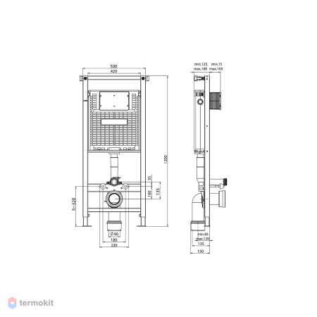 Комплект 3в1 Koller Pool  Alcora ST 1200+INTEGRO Matt Chrome+ ORION