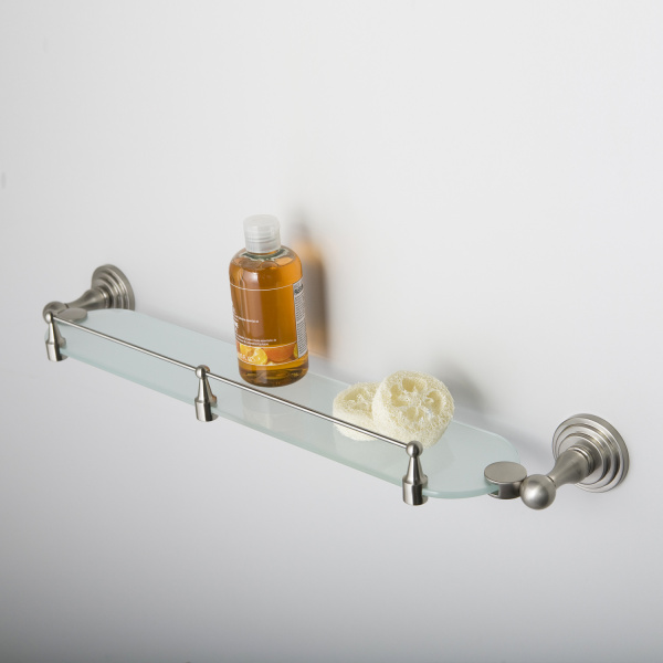 Полка стеклянная с бортиком WasserKRAFT Ammer K-7044