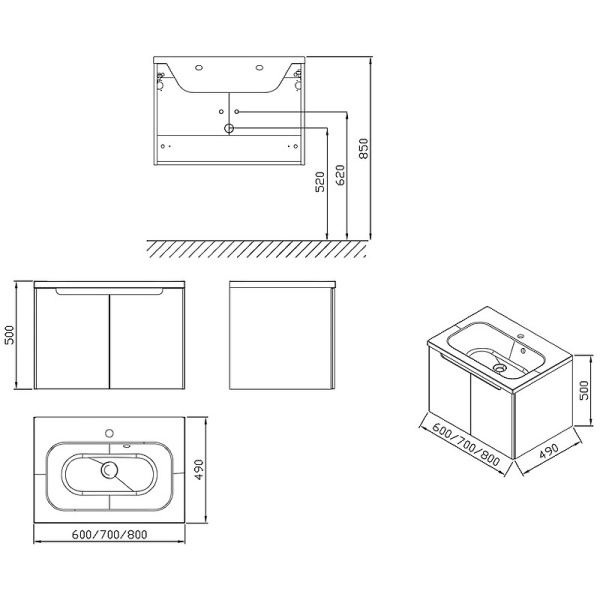 Тумба под раковину Ravak SDD Classic 80 X000001095
