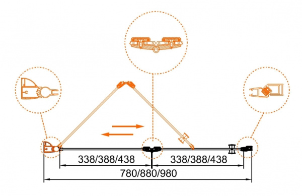 Душевая дверь в нишу Cezares ELENA-W-BS-13-60+50/50-P-Cr-L