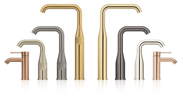 Смеситель для раковины Grohe Essence New с низким изливом 23590 AL1 (23590AL1) темный графит матовый