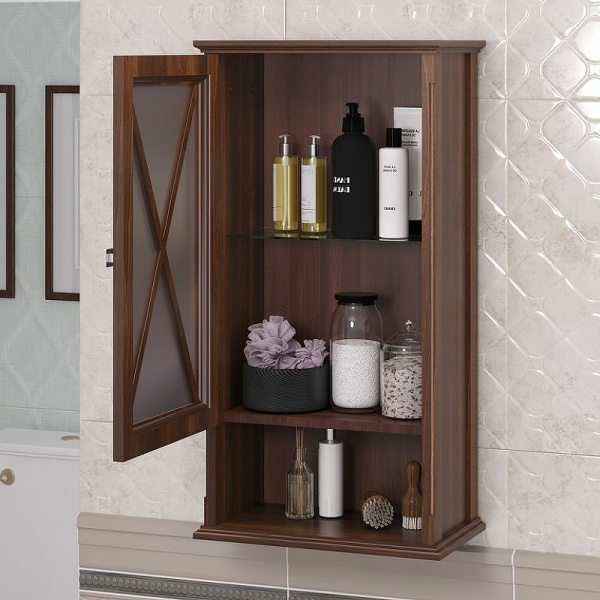 Шкаф Opadiris Палермо 46 подвесной, одностворчатый, цвет светлый орех, правый, левый 00-00007335