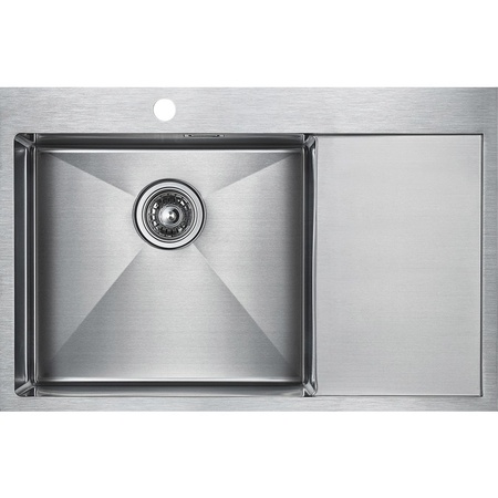 Кухонная мойка Paulmark Elde PM807851-BSL брашированная нерж. сталь левая