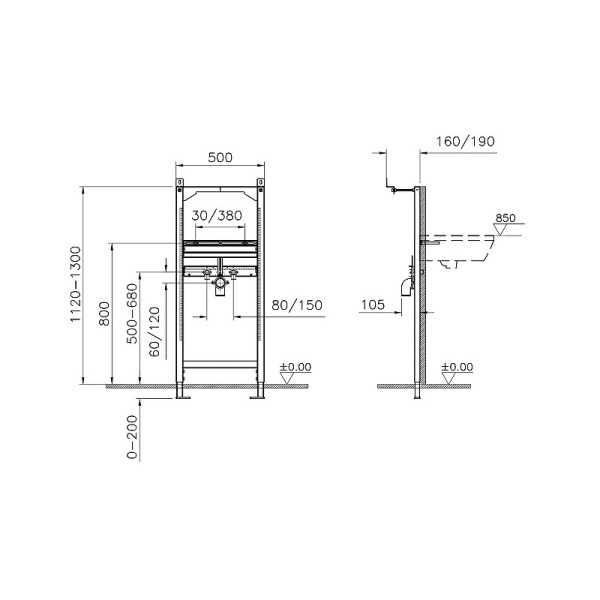 Инсталляция для раковины Vitra 880-2800