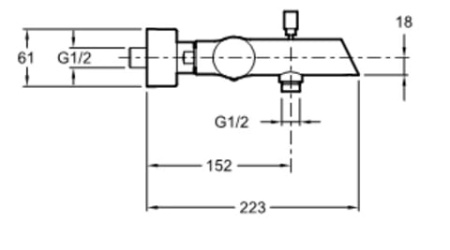 Смеситель для ванны Jacob Delafon Toobi E8963-CP