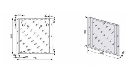 Зеркало с подсветкой Style Line Прованс (80x80) СС-00000445 белый