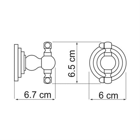 Крючок двойной WasserKRAFT Ammer K-7023