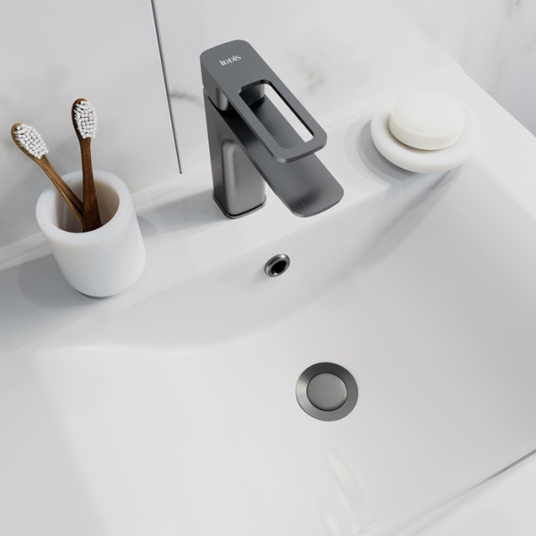 Выпуск для умывальника IDDIS Slide графит (SLIGM00i88)