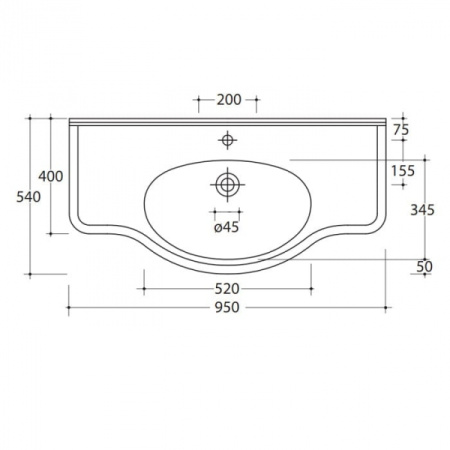 Раковина Galassia Ethos 8434M