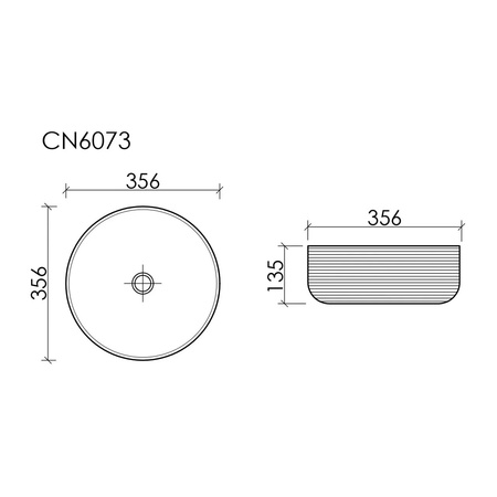 Раковина накладная (35,6х35,6) Ceramica Nova Element CN6073