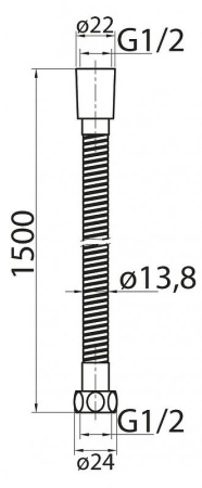 Душевой шланг Cezares Articoli Vari CZR-C-FMDC2-150-02
