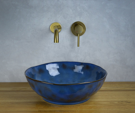 Накладная раковина (39х39) Bronze de Luxe, сине-коричневый  2000