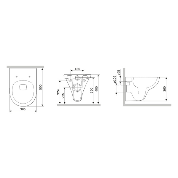 Комплект унитаза с инсталляцией AM.PM Gem FlashClean IS48031.901700