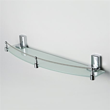 Полка стеклянная с бортиком WasserKRAFT Leine K-5044