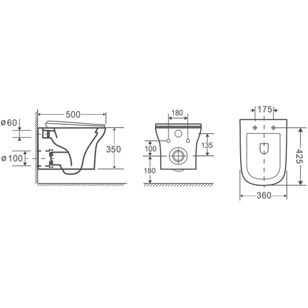 Подвесной унитаз Cerutti AMI Aria CT7780
