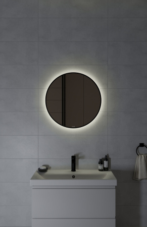 Зеркало Cersanit ECLIPSE smart 60x60 в черной рамке 64146