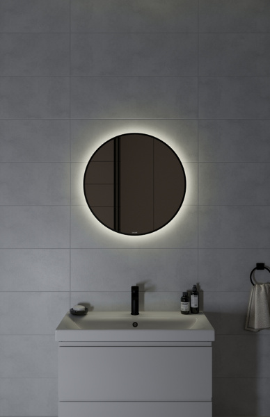 Зеркало Cersanit ECLIPSE smart 60x60 в черной рамке 64146