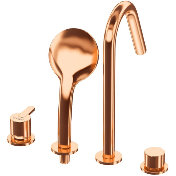 Смеситель на борт ванны Cezares Leaf LEAF-BVDM4-SS