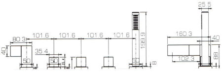 Смеситель для ванны Bravat Cube F564124C-1