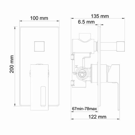 Смеситель для ванны  WasserKRAFT Alme 1541