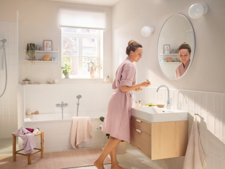 Смеситель для раковины с донным клапаном Hansgrohe Rebris S 72536000 хром 