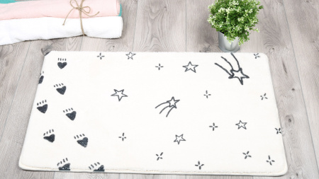 Коврик для ванной Fixsen Teddy Sky  белый 50х80см FX-6001S