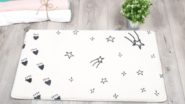 Коврик для ванной Fixsen Teddy Sky  белый 50х80см FX-6001S