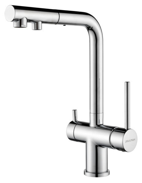Смеситель для кухни с подключением к фильтру  Paulmark Serpentine Se213222-CR