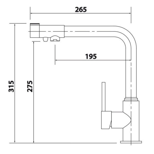 Смеситель для кухни с фильтром Kaiser Teka БР13044-9, черный