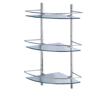 Полка стеклянная угловая тройная WasserKRAFT K-3133WHITE